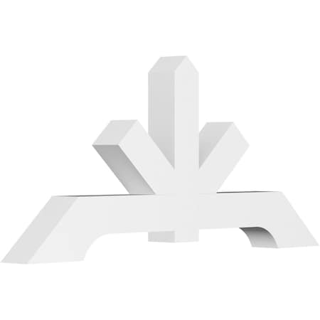 Ekena Millwork Vanguard Architectural Grade PVC Gable Bracket, 48"W x 22"H x 4"D x 4"F, 11/12 Pitch GBP048X22X0404VAN00